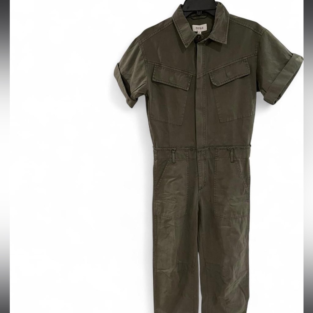 Anthropologie Olive Jumpsuit